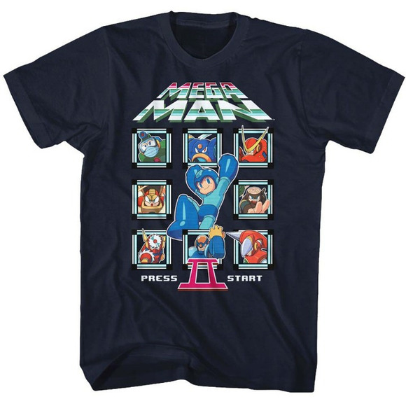 Mm2 Crew Tshirt Mega Man Graphics Classic T-shirt - Picture 1 of 4